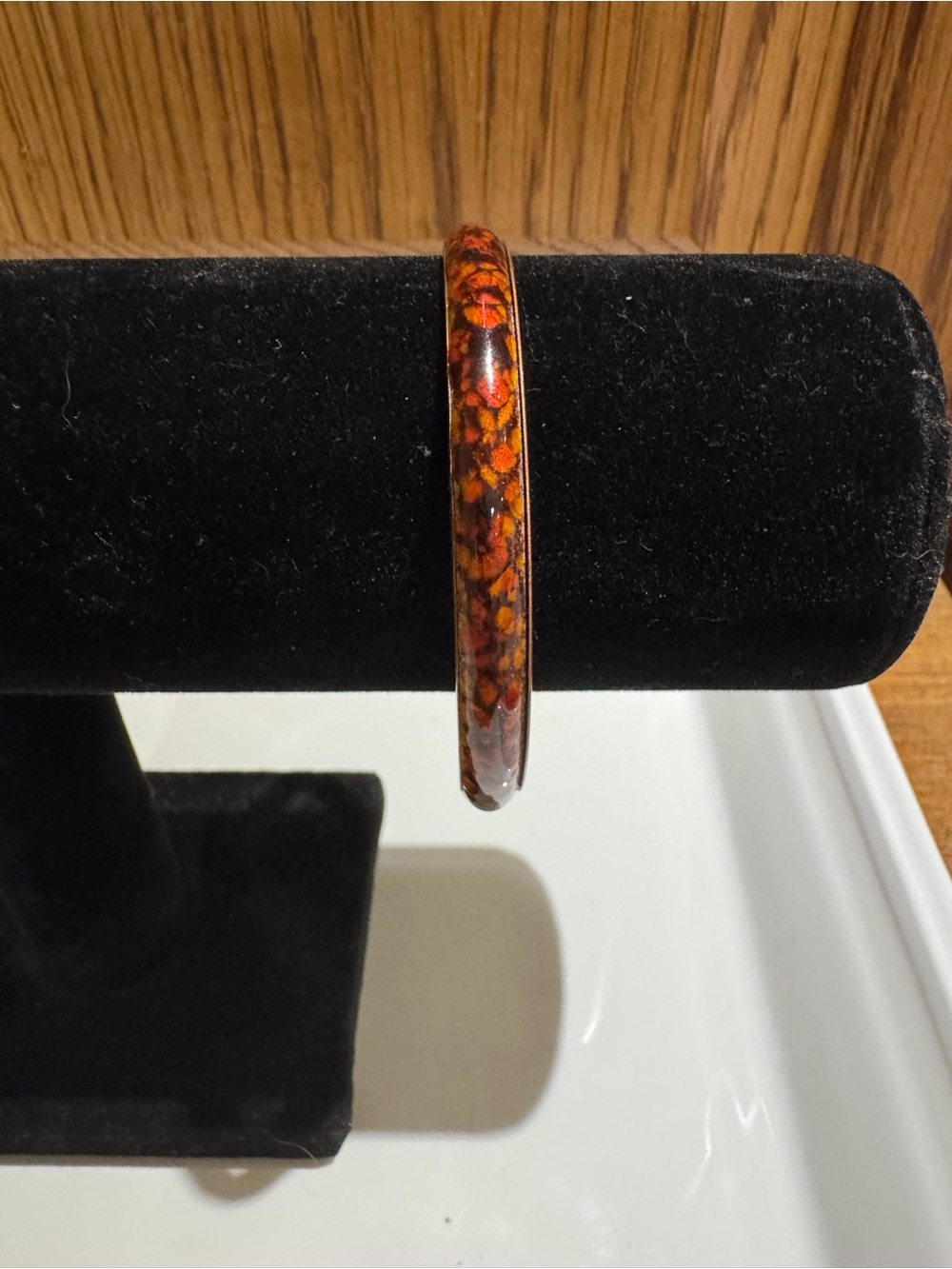 Vintage Matisse Renoir Copper Enamel Bangle Bracelet
